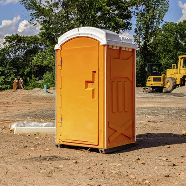 what is the expected delivery and pickup timeframe for the portable toilets in Alum Creek